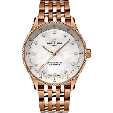Breitling Navitimer Quartz 32 Red Gold / MOP / Bracelet R77320E61A1R1
