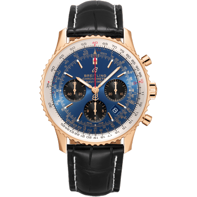 Breitling Navitimer 1 B01 Chronograph 43 Red Gold / Blue / Croco / Folding RB0121211C1P3