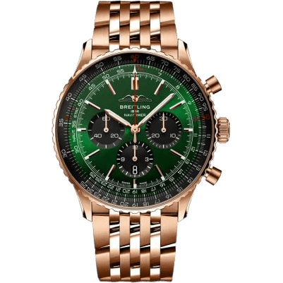 Breitling Navitimer B01 Chronograph 46 Red Gold / Green / Bracelet RB0137241L1R1