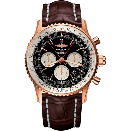 Breitling Navitimer Rattrapante Red Gold / Black / Croco / Folding RB031121/BG11/757P/R20D.1