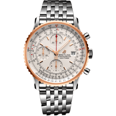Breitling Navitimer 1 Chronograph 41 Stainless Steel / Red Gold / Silver / Bracelet U13324211G1A1