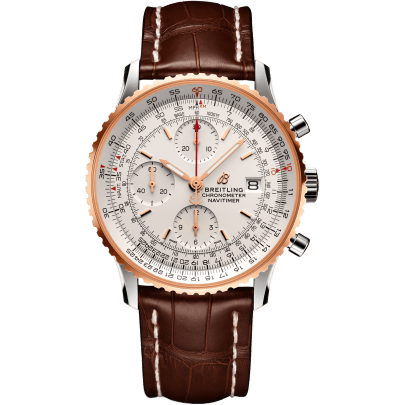 Breitling Navitimer 1 Chronograph 41 Stainless Steel / Red Gold / Silver / Croco / Folding U13324211G1P2