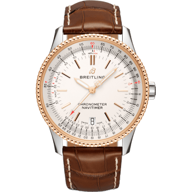 Breitling Navitimer 1 38 Automatic Stainless Steel / Red Gold / Silver / Croco / Folding U17325211G1P2
