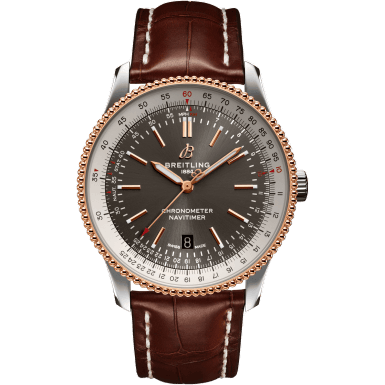 Breitling Navitimer Automatic 41 Automatic Stainless Steel / Rose Gold / Grey / Croco / Folding U17326211M1P2