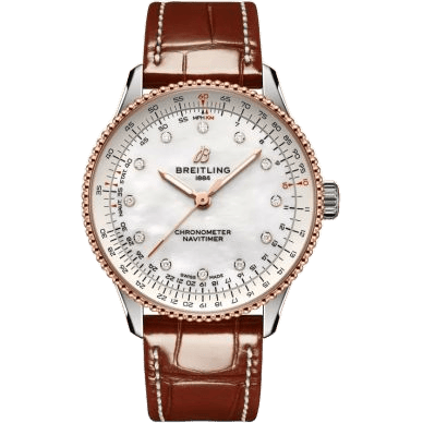 Breitling Navitimer Automatic 36 Stainless Steel - Red Gold / MOP / Alligator U17327211A1P1