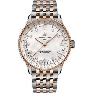 Breitling Navitimer Automatic 36 Stainless Steel - Red Gold / MOP / Bracelet U17327211A1U1