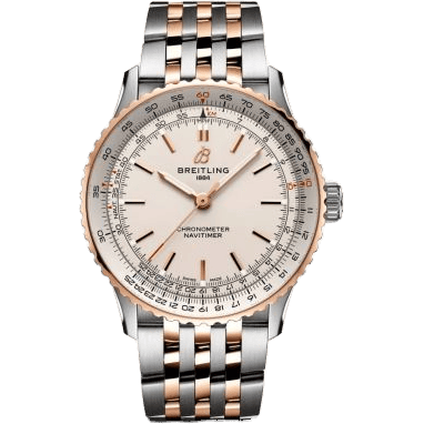 Breitling Navitimer Automatic 41 Automatic Stainless Steel - Red Gold / Silver / Bracelet U17329F41G1U1