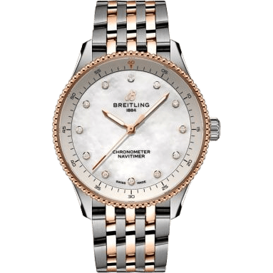 Breitling Navitimer Quartz 32 Stainless Steel - Red Gold / MOP / Bracelet U77320E61A1U1