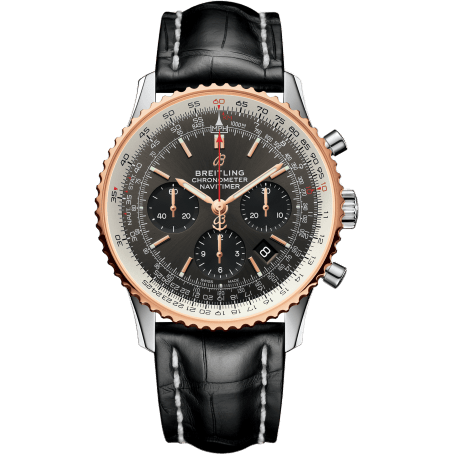 Breitling Navitimer 1 B01 Chronograph 43 Stainless Steel / Red Gold / Grey / Croco / Pin UB0121211F1P1