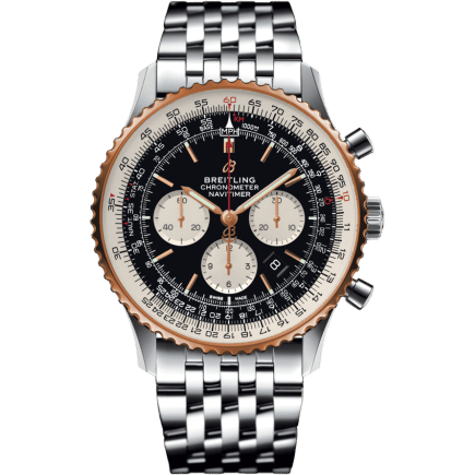 Breitling Navitimer 1 B01 Chronograph 46 Stainless Steel / Red Gold / Black / Bracelet UB0127211B1A1
