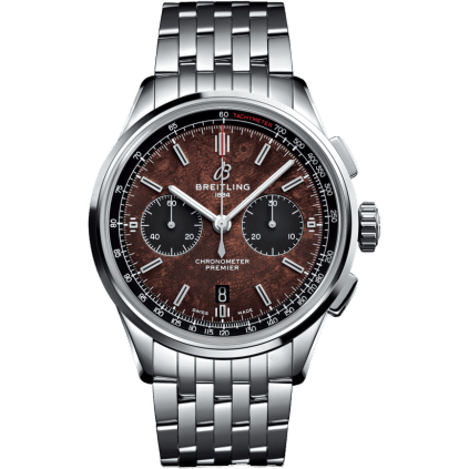 Premier B01 Chronograph 42 Bentley Centenary Stainless Steel / Wood / Calf / Bracelet