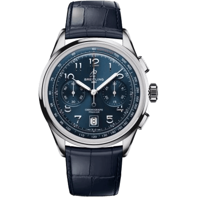 Premier B01 Chronograph 42 Stainless Steel / Blue / Alligator