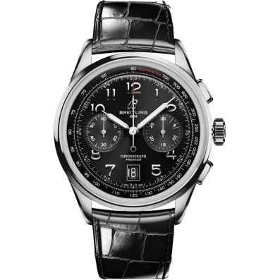 Premier B01 Chronograph 42 Stainless Steel / Black / Alligator