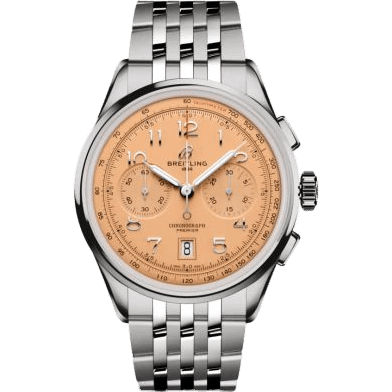 Premier B01 Chronograph 42 Stainless Steel / Pink / Bracelet