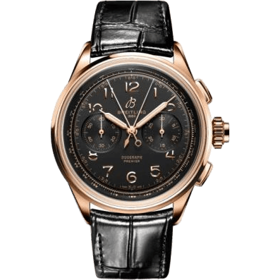 Premier Heritage B15 Duograph 42 Red Gold / Black