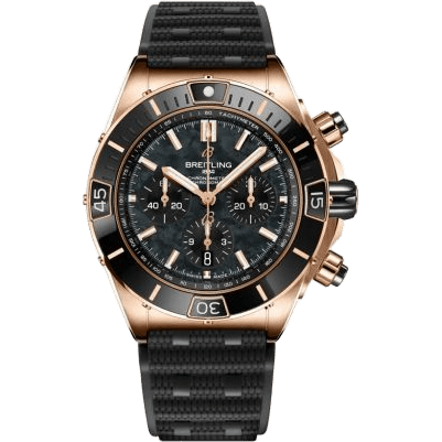 Super Chronomat B01 44 Red Gold / Black MOP / Rubber Rouleaux