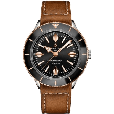 Superocean Heritage '57 Stainless Steel / Red Gold / Black / Calf / Folding