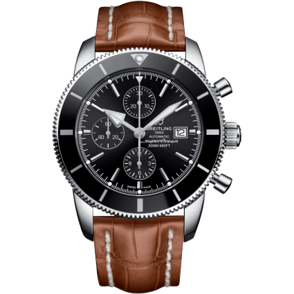 Breitling Superocean Heritage II 46 Chronograph Stainless Steel / Black / Black / Croco / Pin A1331212/BF78/754P/A20BA.1