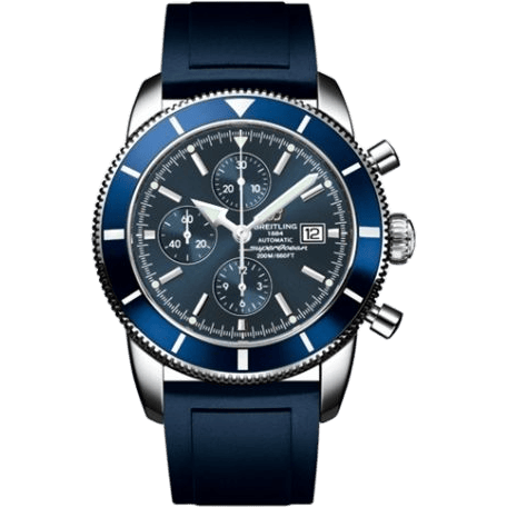 Superocean Heritage 46 Chronograph Stainless Steel / Blue / Blue / Rubber