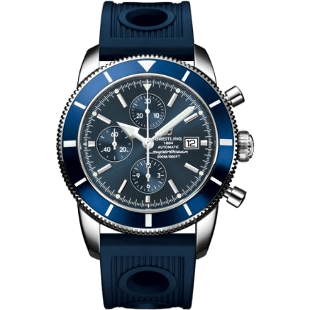 Superocean Heritage 46 Chronograph Stainless Steel / Blue / Blue / Rubber