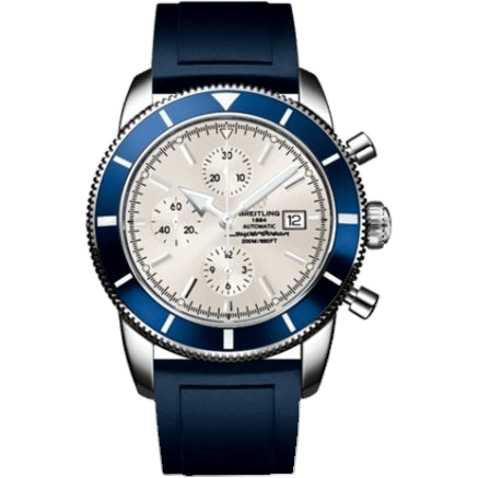 Superocean Heritage 46 Chronograph Stainless Steel / Blue / Stratus Silver / Rubber