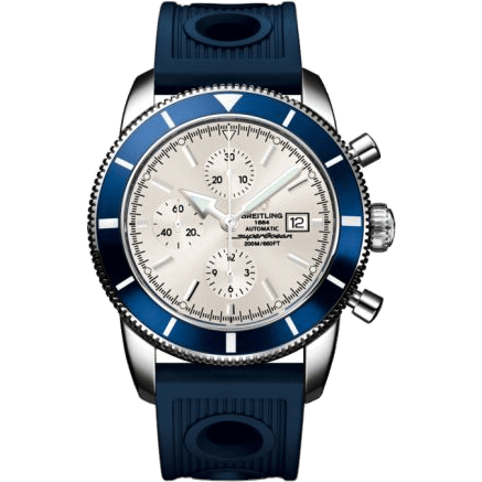 Superocean Heritage 46 Chronograph Stainless Steel / Blue / Stratus Silver / Rubber