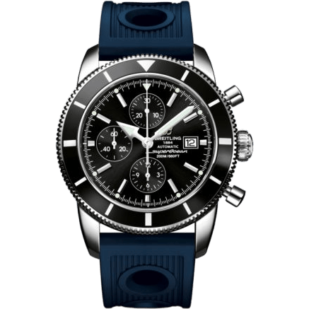 Superocean Heritage 46 Chronograph Stainless Steel / Black / Black / Rubber