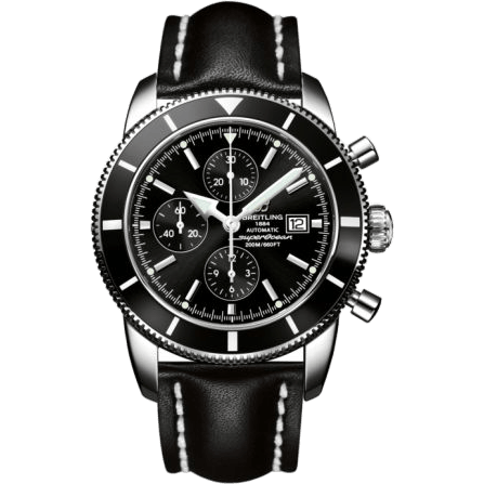 Superocean Heritage 46 Chronograph Stainless Steel / Black / Black / Calf