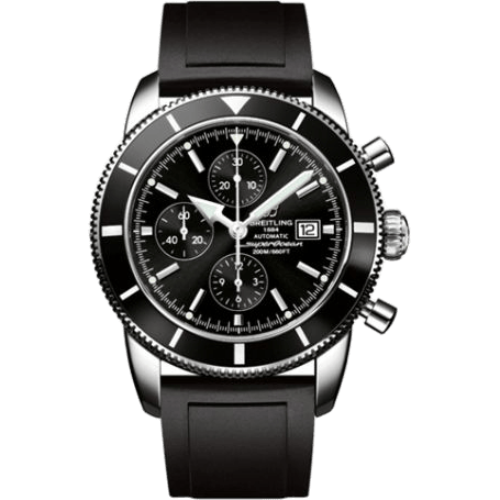 Superocean Heritage 46 Chronograph Stainless Steel / Black / Black / Rubber