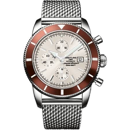 Superocean Heritage 46 Chronograph Stainless Steel / Bronze / Stratus Silver / Milanese