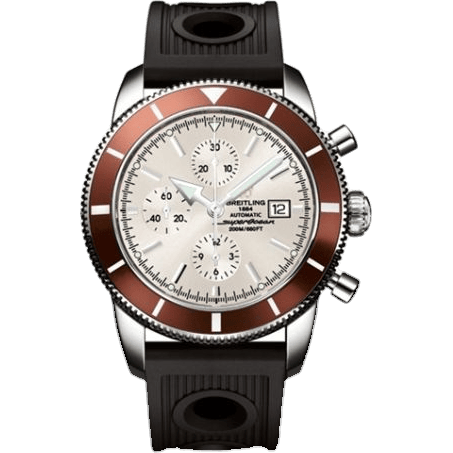 Superocean Heritage 46 Chronograph Stainless Steel / Bronze / Stratus Silver / Rubber