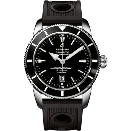 Superocean Heritage 46 Stainless Steel / Black / Black / Rubber