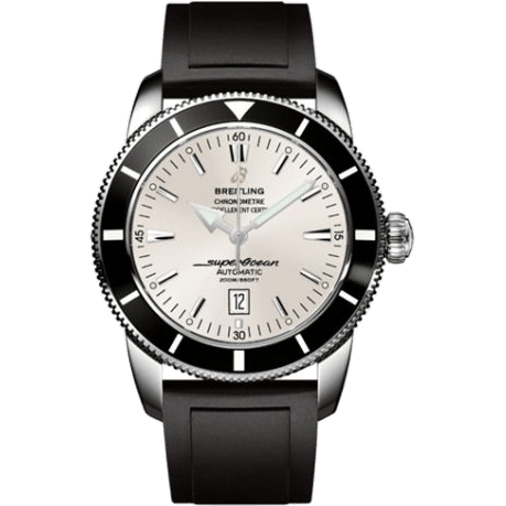 Superocean Heritage 46 Stainless Steel / Black / Stratus Silver / Rubber