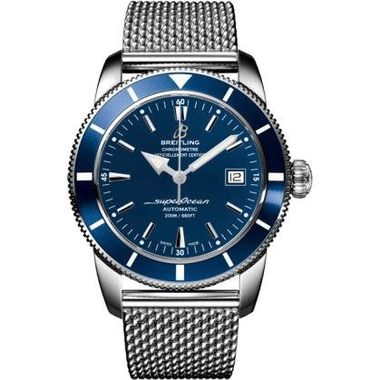 Superocean Heritage 42 Stainless Steel / Blue / Gun Blue / Milanese
