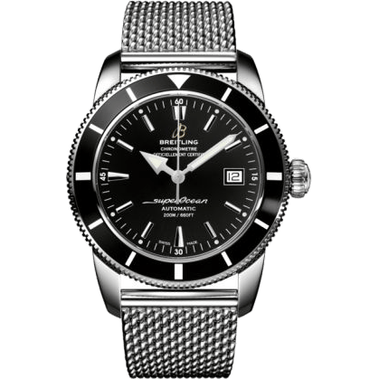 Superocean Heritage 42 Stainless Steel / Black / Volcano Black / Milanese