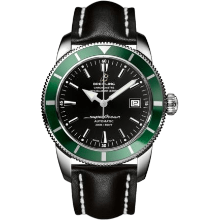 Superocean Heritage 42 Stainless Steel / Green / Volcano Black / Calf