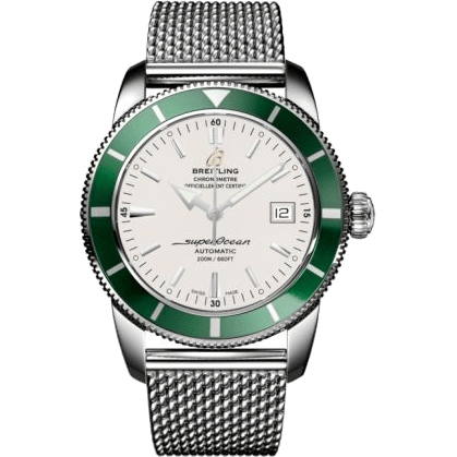 Superocean Heritage 42 Stainless Steel / Green / Stratus Silver / Milanese
