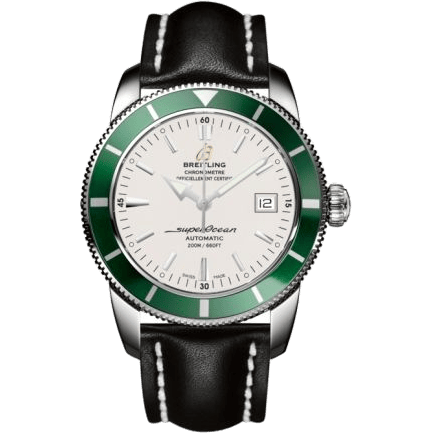 Superocean Heritage 42 Stainless Steel / Green / Stratus Silver / Calf