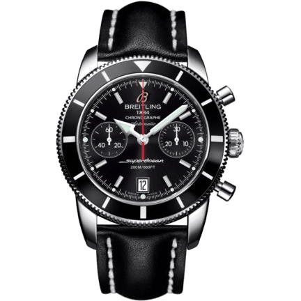 Superocean Heritage 44 Chronograph Stainless Steel / Black / Black / Calf