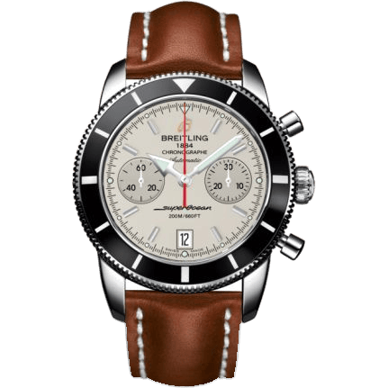 Superocean Heritage 44 Chronograph Stainless Steel / Black / Silver / Calf