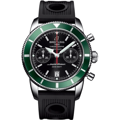 Superocean Heritage 44 Chronograph Stainless Steel / Green / Black / Rubber