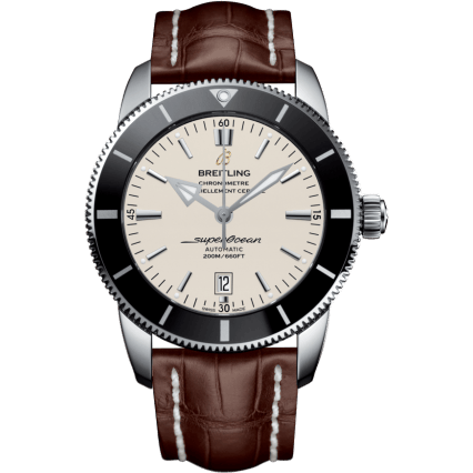 Breitling Superocean Heritage II 46 Stainless Steel / Black / Silver / Croco / Folding AB202012/G828/757P/A20D.1