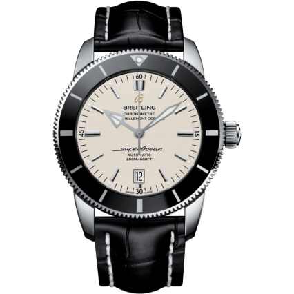 Breitling Superocean Heritage II 46 Stainless Steel / Black / Silver / Croco / Folding AB202012/G828/761P/A20D.1