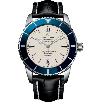 Breitling Superocean Heritage II 46 Stainless Steel / Blue / Silver / Croco / Folding AB202016/G828/761P/A20D.1