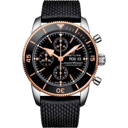 Breitling Superocean Heritage II Chronograph 44 Stainless Steel / Rose Gold / Black / Rubber / Folding U13313121B1S1
