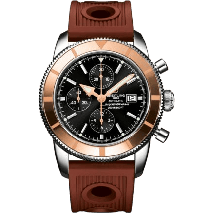 Superocean Heritage 46 Chronograph Stainless Steel / Red Gold / Black / Rubber