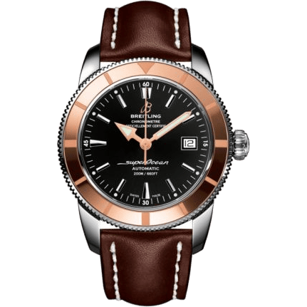 Superocean Heritage 42 Stainless Steel / Red Gold / Volcano Black / Calf