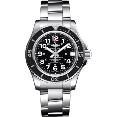 Breitling Superocean II 36 Black / Bracelet A17312C9/BD91/179A