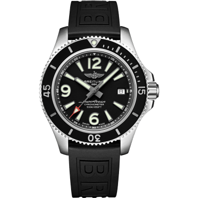 Superocean 42 Stainless Steel / Black / Rubber / Pin
