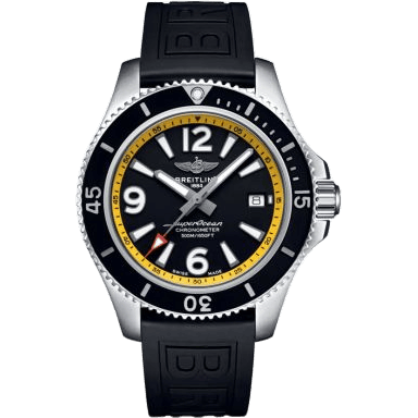 Superocean 42 Stainless Steel / Black - Yellow / eComm